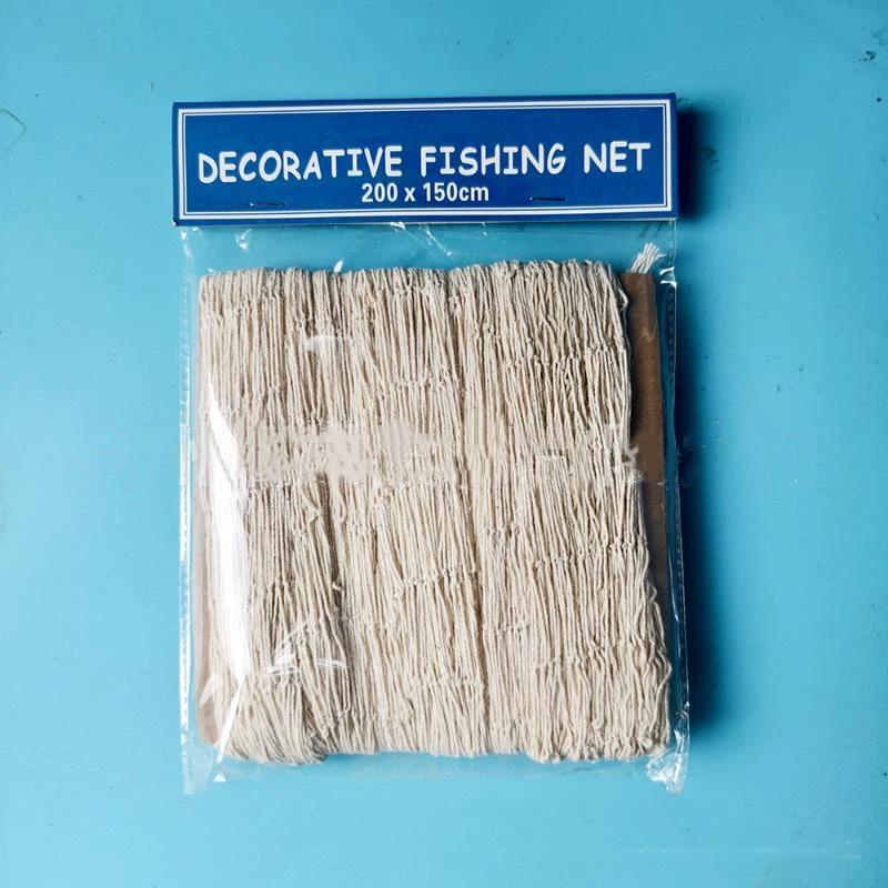 Wall Hanging Nautical Fishing Net Decoration Rustic Style Hawaiian Ocean Beach Theme Graduation Party Decor