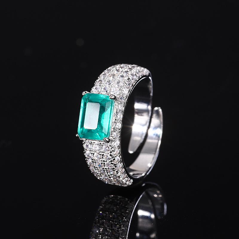 

Jewelry Color Treasure High Carbon Simulation Color Treasure Small Fresh Ring 6 * 8
