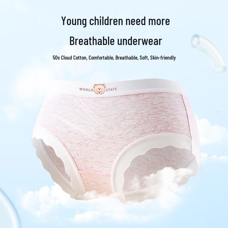 MaoRen Girls' Class A Cartoon Cotton Briefs