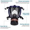 Full Face Respirator Gas Mask 40 Mm Activated Carbon Filter Canister Suitable for Fumes Chemical, Spray Paint, Tactical-survival