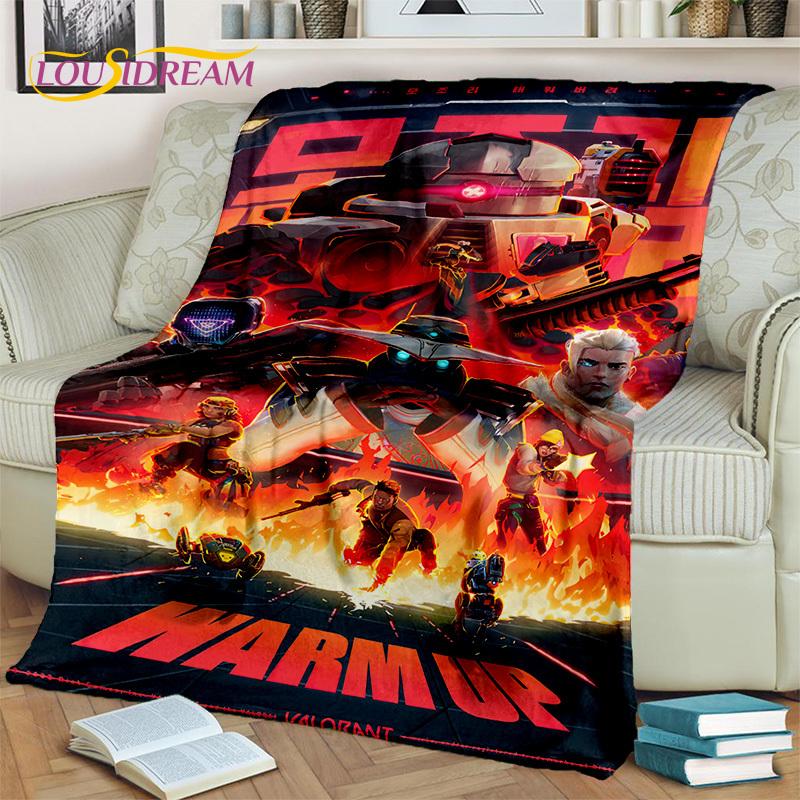 Cartoon Game VALORANT Gamer 3D Blanket,Soft Throw Blanket for Home Bedroom Bed Sofa Picnic Travel Office Rest Cover Blanket Kids