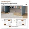 Integrated Desk and Bookshelf: Student Study Set with Writing Table and Storage Cabinet for Bedroom or Home Office.