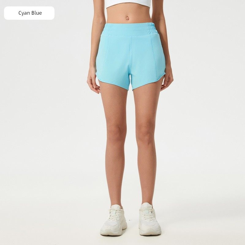 2025 Spring and Summer New Quick-Drying Sports Shorts Women's Running with Lining Training Workout Pants High Waist Yoga Shorts