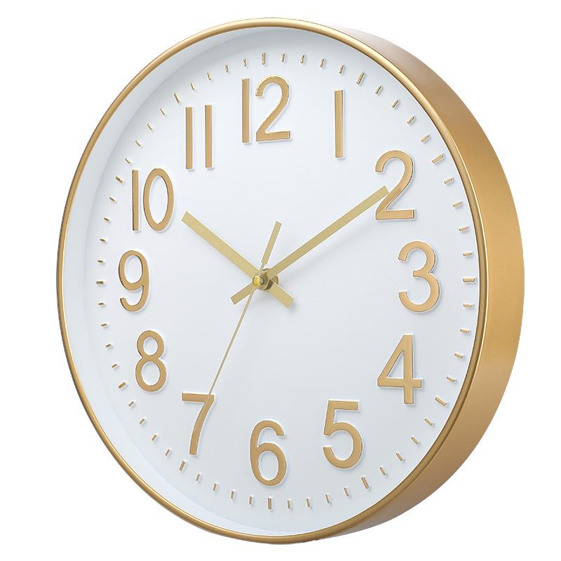 12 Inch 30CM Silent Wall Clock, Creative and Fashionable, Three-dimensional Digital Minimalist Clock for Home Living Room