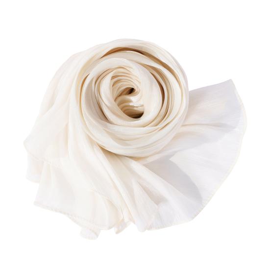 Women Turban Large Size Long Scarf Satin Crepe Fabric Breathable Soft Sheen Headscarf Vacation Photography Sun Protection Shawl