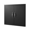 BBQ Access Door, 788x610 Mm Double Outdoor Kitchen Door, Cold Plate Flush Mount Door, Wall Vertical Door with Handles, for BBQ Island, Grilling