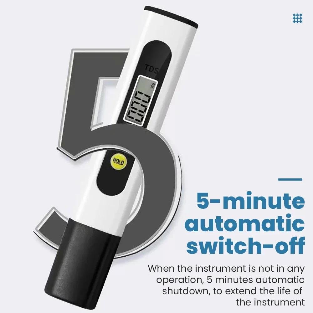 TDS Meter 0-9990ppm Digital Water Quality Detection Pen Water Quality Tester for Drinking  Monitoring System for Aquarium Pools