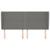 VidaXL Headboard with Ears Dark Grey 203x23x118-128 Cm Fabric3117839