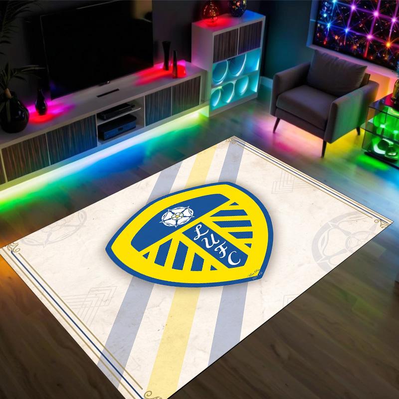 Leeds United Design Crystal Velvet Carpet Cozy Non?Slip Printed Rug For Bedroom Living Room Entrance