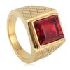 2026 European and American Fashion Square Diamond Ring Agate Rhombus Ring Domineering Retro Ring