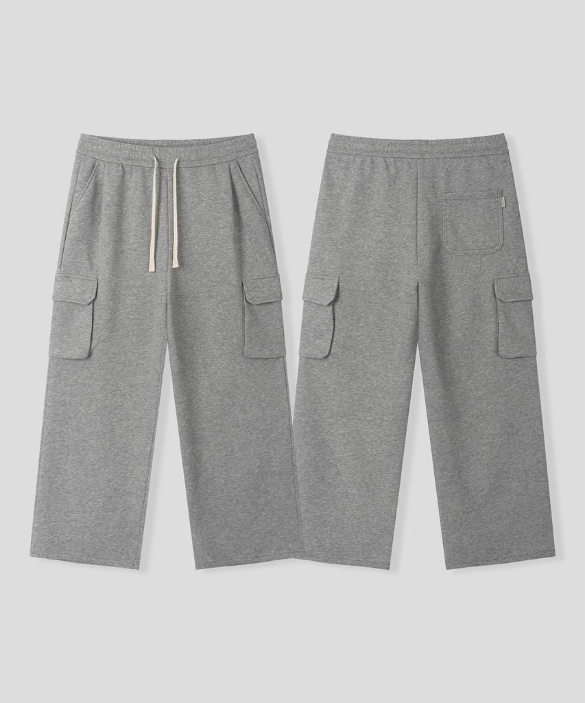 BLACK MOMENT Essential Cargo Sweatpants [Light Grey]