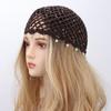 Sequin Pearl Tassel Bohemian Headwrap Hat for Women