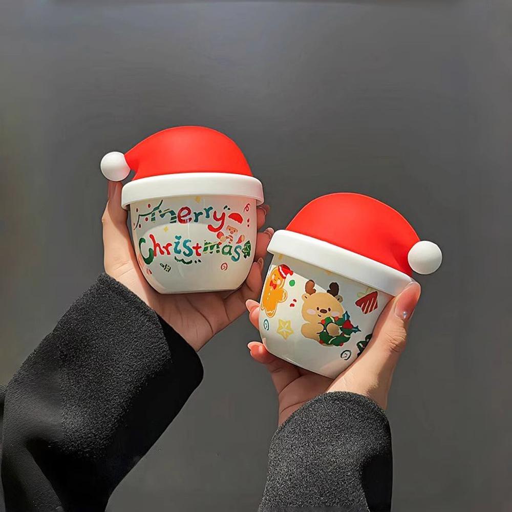 Söt Julkaffemugg 230ml Mini Kawaii Keramiska Koppar För Te Mjölk Vatten Juice Matcha Älskare Kreativ Frukostkopp Gåva