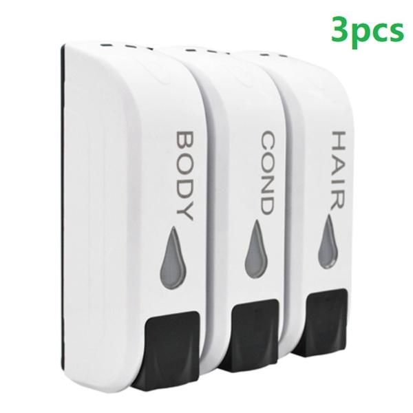 12oz Wall-mounted Liquids Soap Dispenser 1/2/3pcs Bathroom Soap Bottle Plastic Shower Gel Dispenser