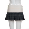 Women's Retro College-Style A-Line Plaid Pleated Skirt - High-Waisted, Anti-Exposure, Short Length for Spring/Summer 2025