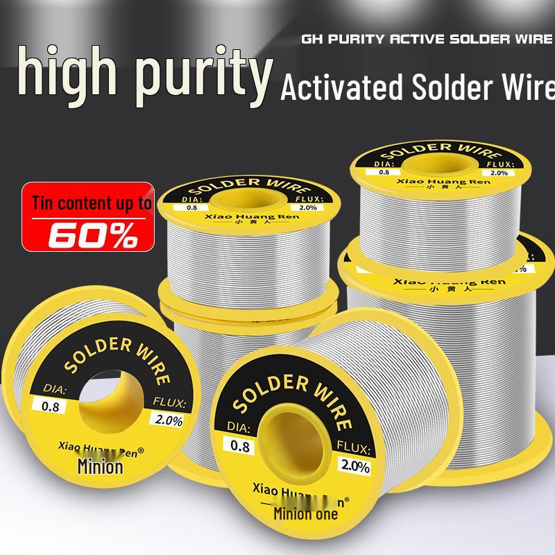 Minion High Purity Rosin Core Leaded Solder Wire, 0.5-0.6mm, No-Clean Roll