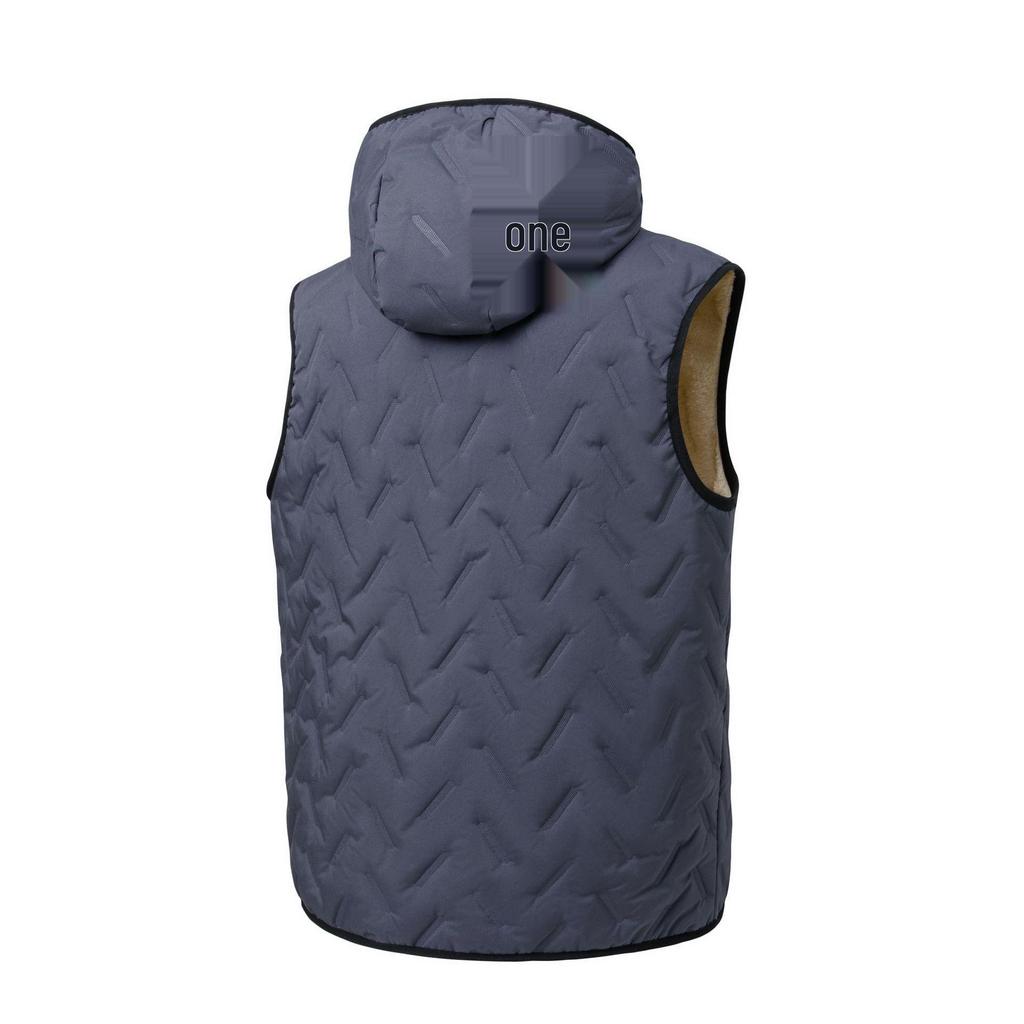 Unisex Plus Size Winter Thickened Down Cotton Stand Collar Vest