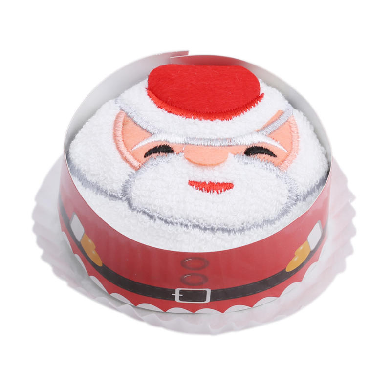 1PC Cute Santa Claus Snowman Christmas Tree Cupcake Towel Baby Shower Washcloths Birthday Party Favors for Guests