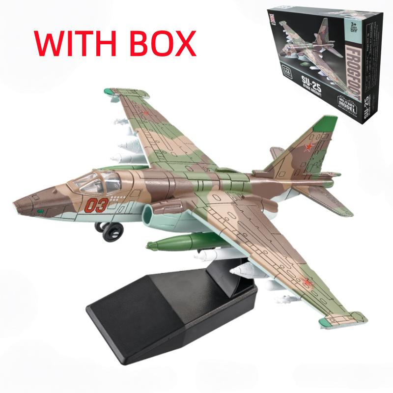 1:72 Creative Military Series Building Blocks New Tri Color Camouflage SU-25 Frogfoot Support Attack Aircraft Model Toys For Boy