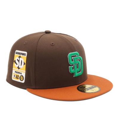 New Era 59FIFTY Cactus League MLB SD Size 7 Two-Tone Walnut/Rust Cap, 3/4 (5950SB)
