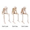 White Halloween Human Skeleton Resin Moveable Leg Bone Hanging Leg Skeleton Toys Haunted House Decoration Body Figurine