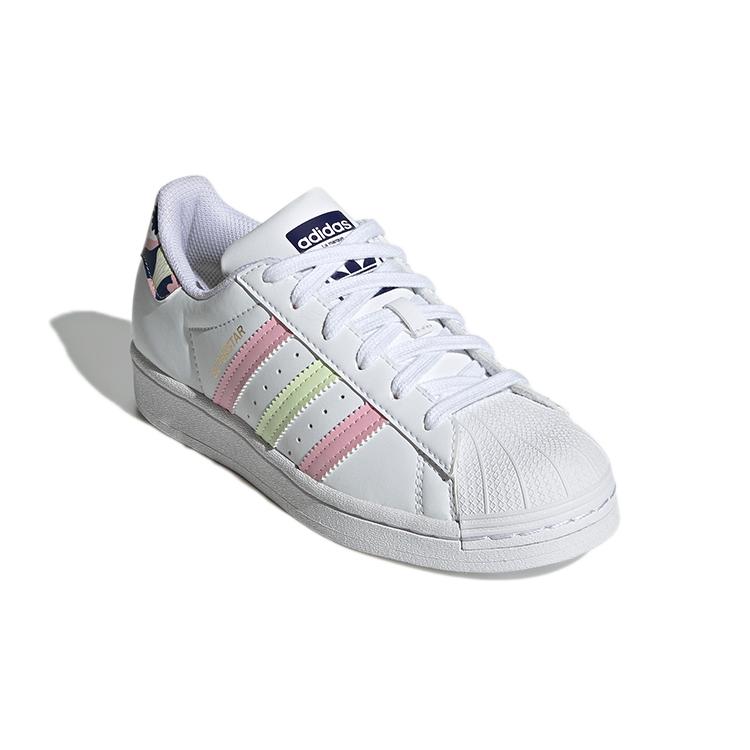 adidas Originals SUPERSTAR J Cuero Sintético Resistente a la Abrasión Resistente a la Abrasión Caña Baja Zapatillas de Skateboarding para Niños GY3330
