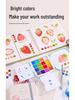 Blue Fruit Portable Watercolor Paint Set for Students - Refillable Travel Palette for Sketching