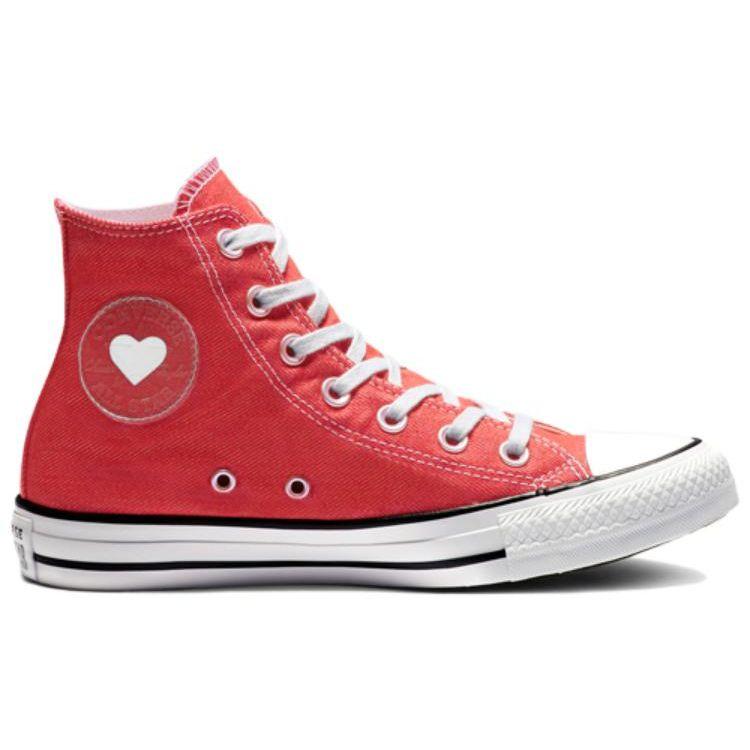 Converse Chuck Taylor All Star Sucker Love Denim High Top Classic Versatile Canvas Shoes Women Sneakers Red 163305C