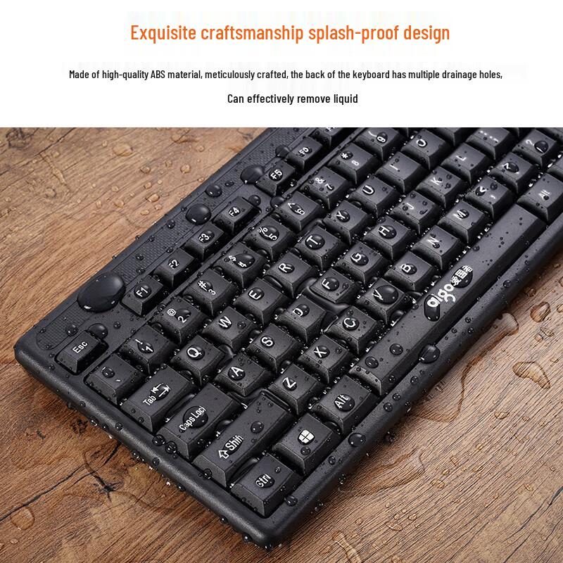 Aigo W9520 Kabelgebundene Tastatur- und Maus-Kombination