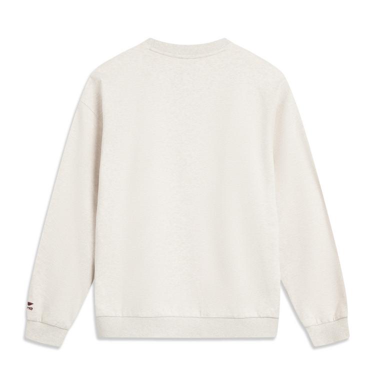 Li-Ning Sports Lifestyle Series Round Neck Pullover Letter Loose Fashion Versatile Casual Simple Sports Sweatshirt Women sweatshirt AWDVC16-3