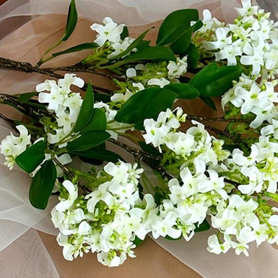 Artificial Flowers Lilac Bouquet for Home Office Decoration Realistic 3D Modeling Adjustable Stems Reusable Floral Arrangement Props