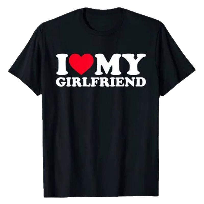 T-shirt I Love Boyfriend and Girlfriend Short Sleeves