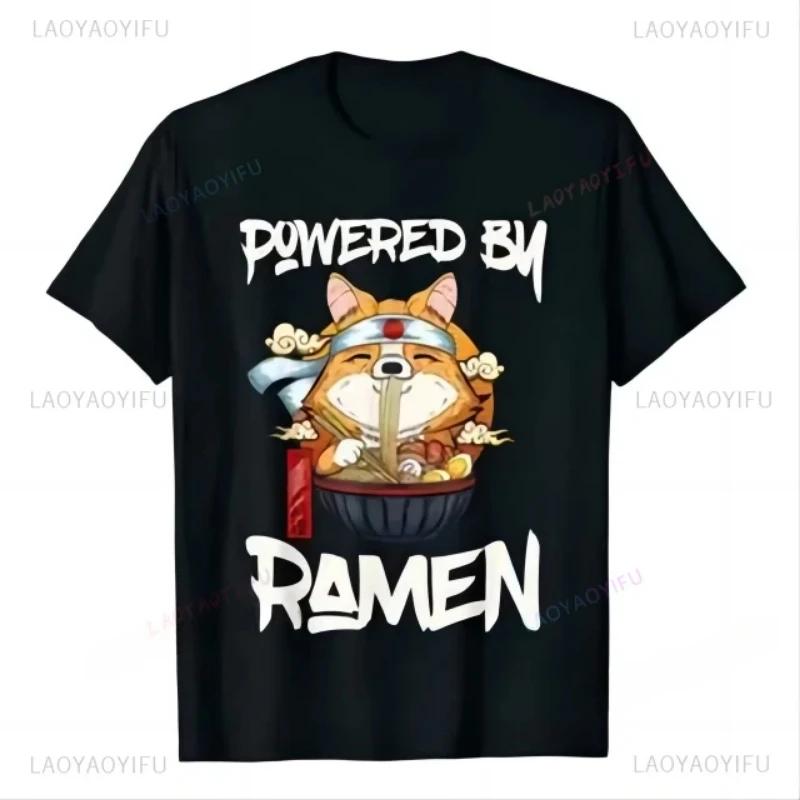 Powered By RaUnisex Corgi Graphic Tee Soft Cotton Short Sleeve T Shirt Unisex Casual S