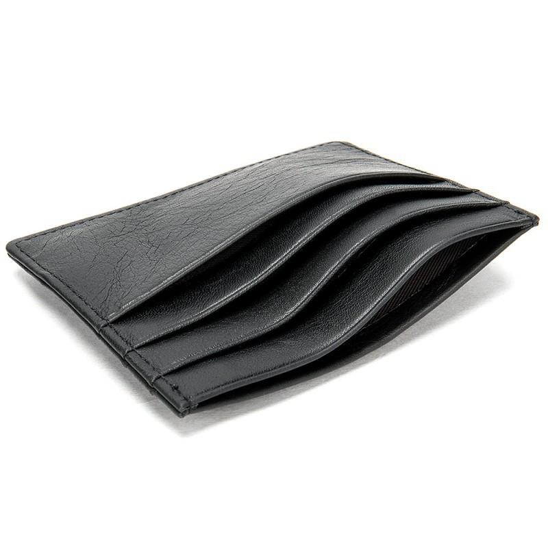 Men's Real Pickup Bag Women's Simple Credit Card Holder Multiple Slots Top Layer Cow Cover Thin Design