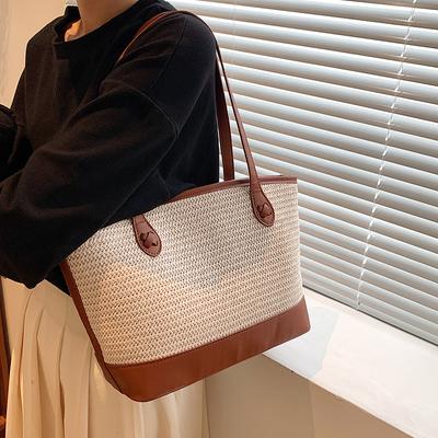 Große Ein-Schulter-Damen-Tasche Sommer Neueste Strohtasche Mode Ein-Schulter-Tragetasche Achseltasche
