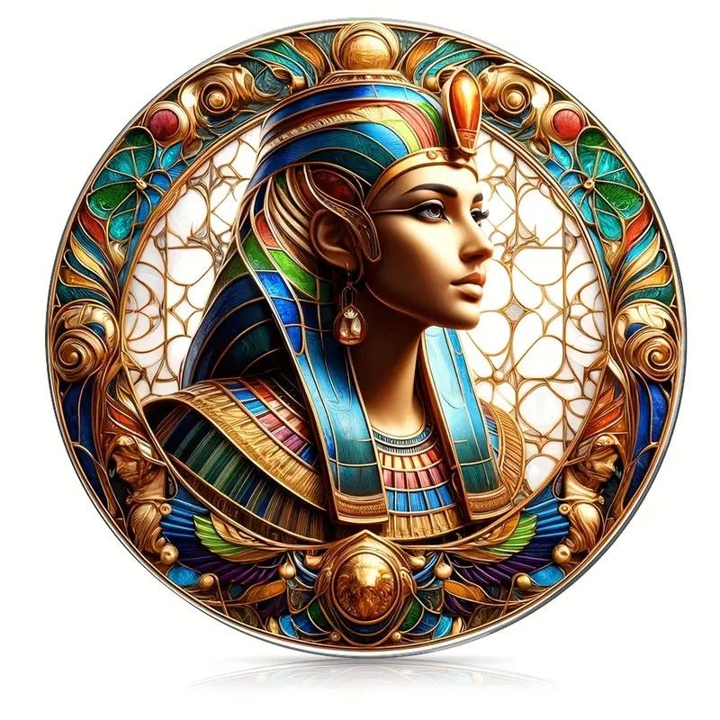 Egyptian Goddess and Pharaoh Acrylic Sun Catcher, Ancient Egyptian Mythological Theme, novelty home decor, Perfect Durable for Bedroom