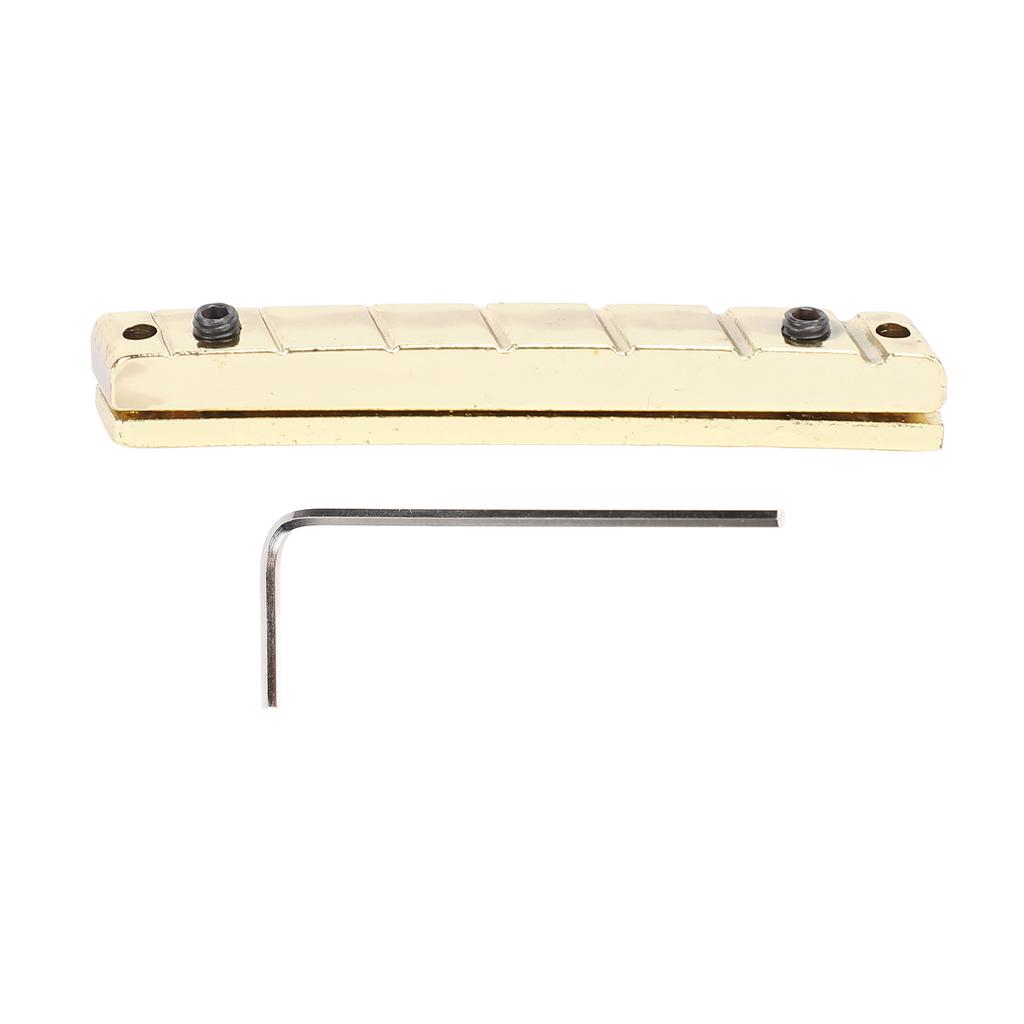 7 String Guitar Nut Brass Metal Instrument Nut Replacement for LP Style Electric Guitars