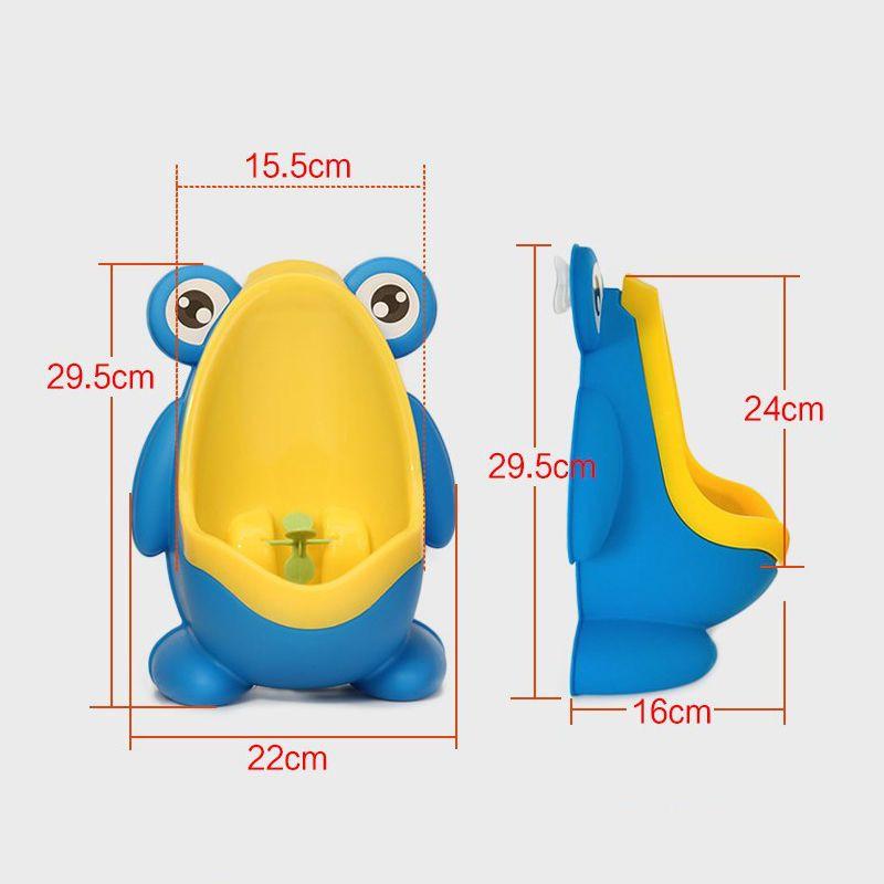 Niedliches Frosch-Trainingsurinal Jungen Wandmontiertes Urinal Froschform Jungen Vertikales Urinal Töpfchen Jungen Stehend Vertikales Pipi-Urinal Trainer