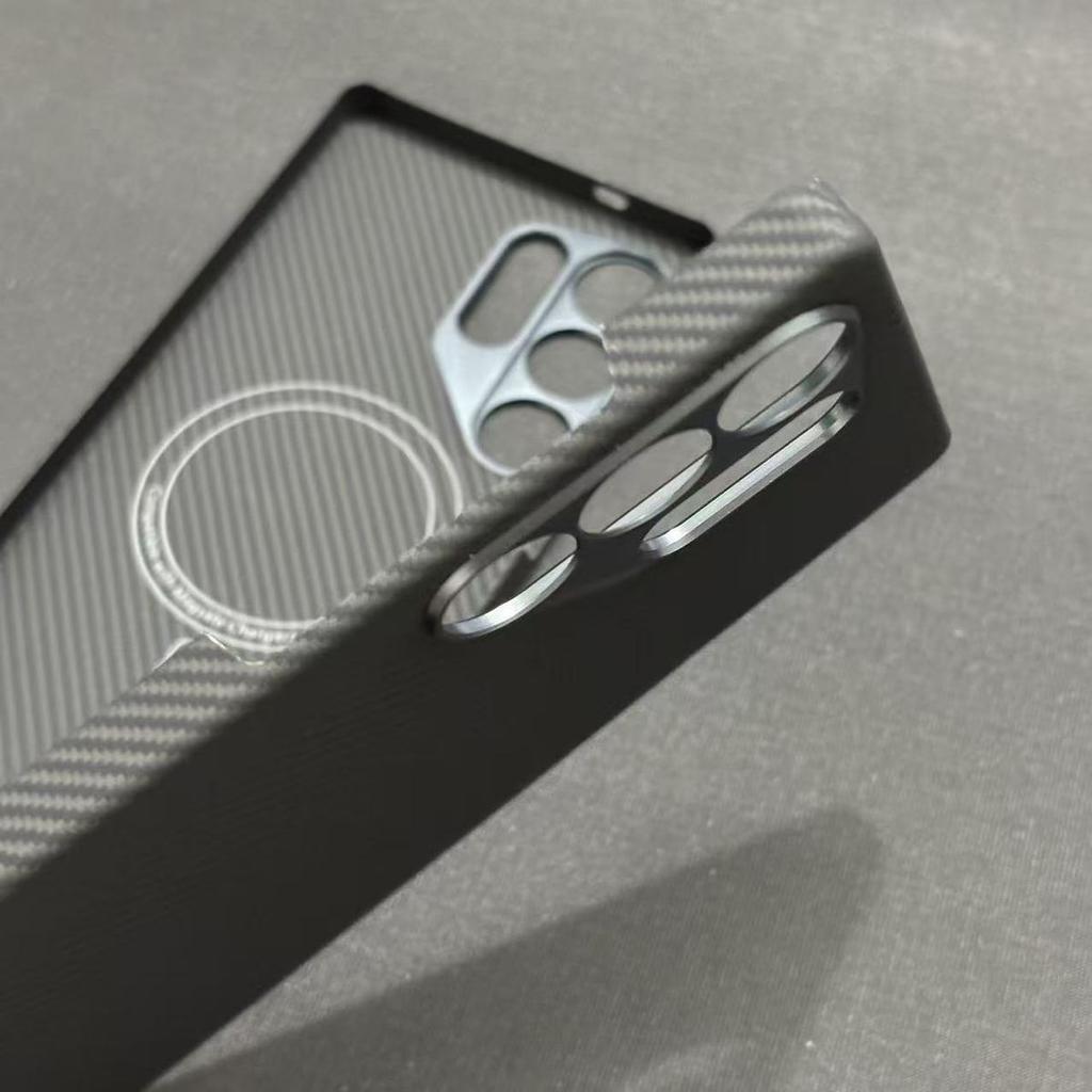 Pentru Samsung Galaxy s25u S25 Ultra Carcasă din Fibră de Carbon Aramidă Husa Protectoare Ultra Subțire pentru Coajă Magnetică Magsafe