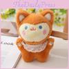 Charming New Fluffy Lace Fox Plush Keychain Adorable And Soft Stuffed Animal