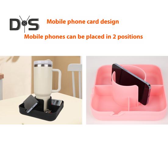Silikonový protiskluzový držák šálku na pohovku Zásobník s velkým držákem na šálek Více přihrádek Vodotěsný držák na pohovku odolný proti polití