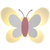 Nordic LED Butterfly Bedside Wall Lamp for Kids - Modern, Creative Bedroom Sconce
