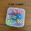 Durable Color Dice Vibrant Assorted Colors Transparent Storage Box For Math Games Gaming Enthusiasts and Educational Activities