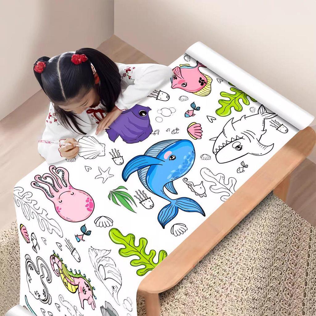 Extra Long Children's Doodle & Coloring Scroll - Large Drawing Paper for Kindergarten