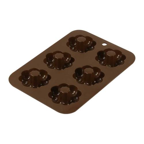 Liberty Corporation Silicone Doughnut and Cake Mold, Pon de, 6-Cavity, Oven and Microwave Safe, LD-522 Style Dolce, Baking Supplies