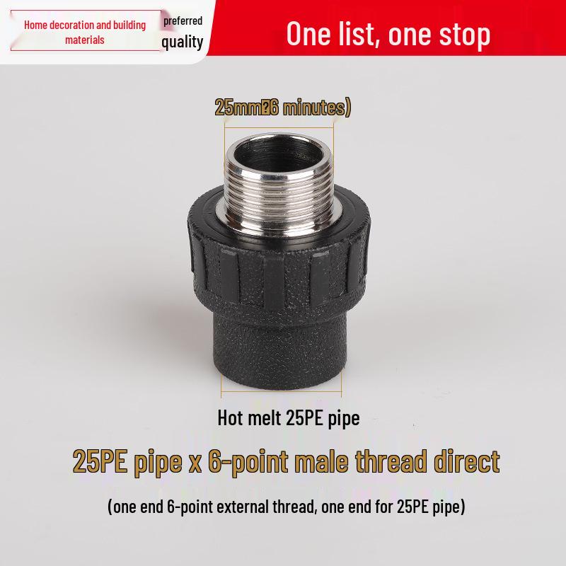 Vícevelikostní vodovodní potrubní tvarovka: Vnitřní/Vnější závitové koleno T pro 4, 6 a 1-palcové potrubí