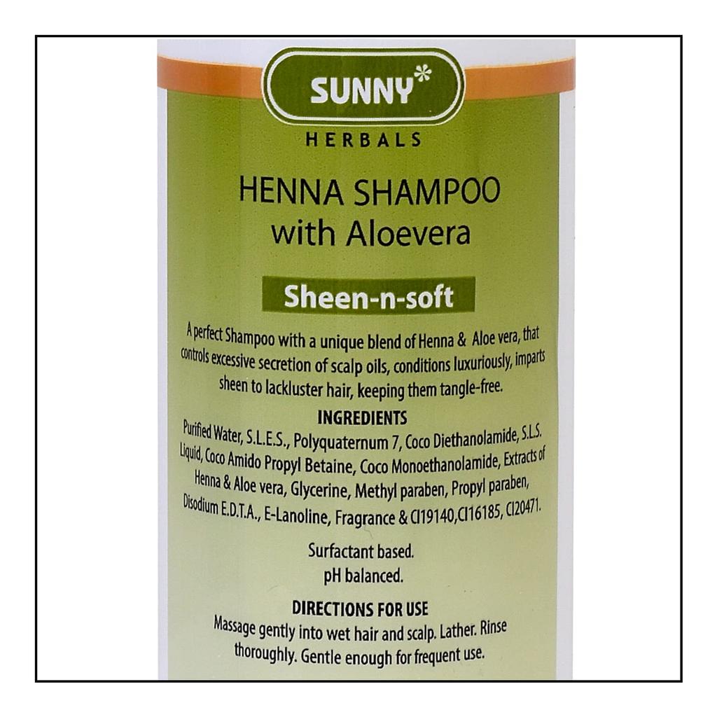 Sunny Herbals Henna Shampoo With Aloe Vera For Silky Soft Hair Tangle Free 150ml Pack Of 1