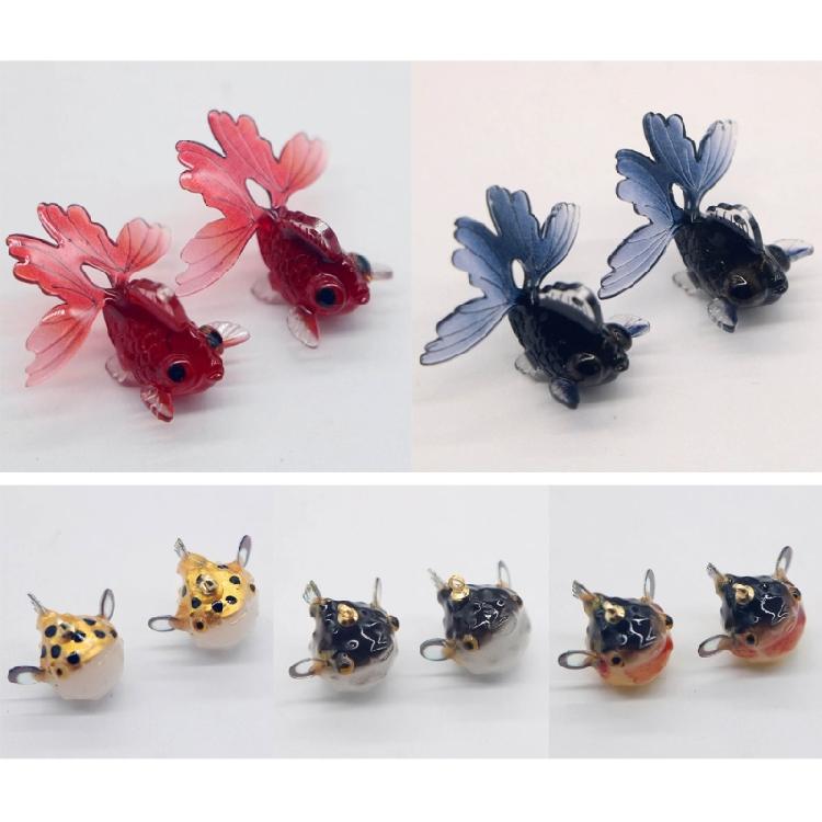 5 Pack Jewelry Accessories Fish Craft for DIY Necklaces Earrings and Bracelets