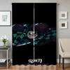 Window Kitchen Curtains for Living Room 2 Pieces Blackout Curtains Door Curtain D-demon S-slayer Bedroom Decoration Partition