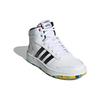 adidas Neo Hoops Mid 2.0 Slip Resistant Abrasion Resistant Mid Top Kids' Skateboarding Shoes White Black Kids' EG1989